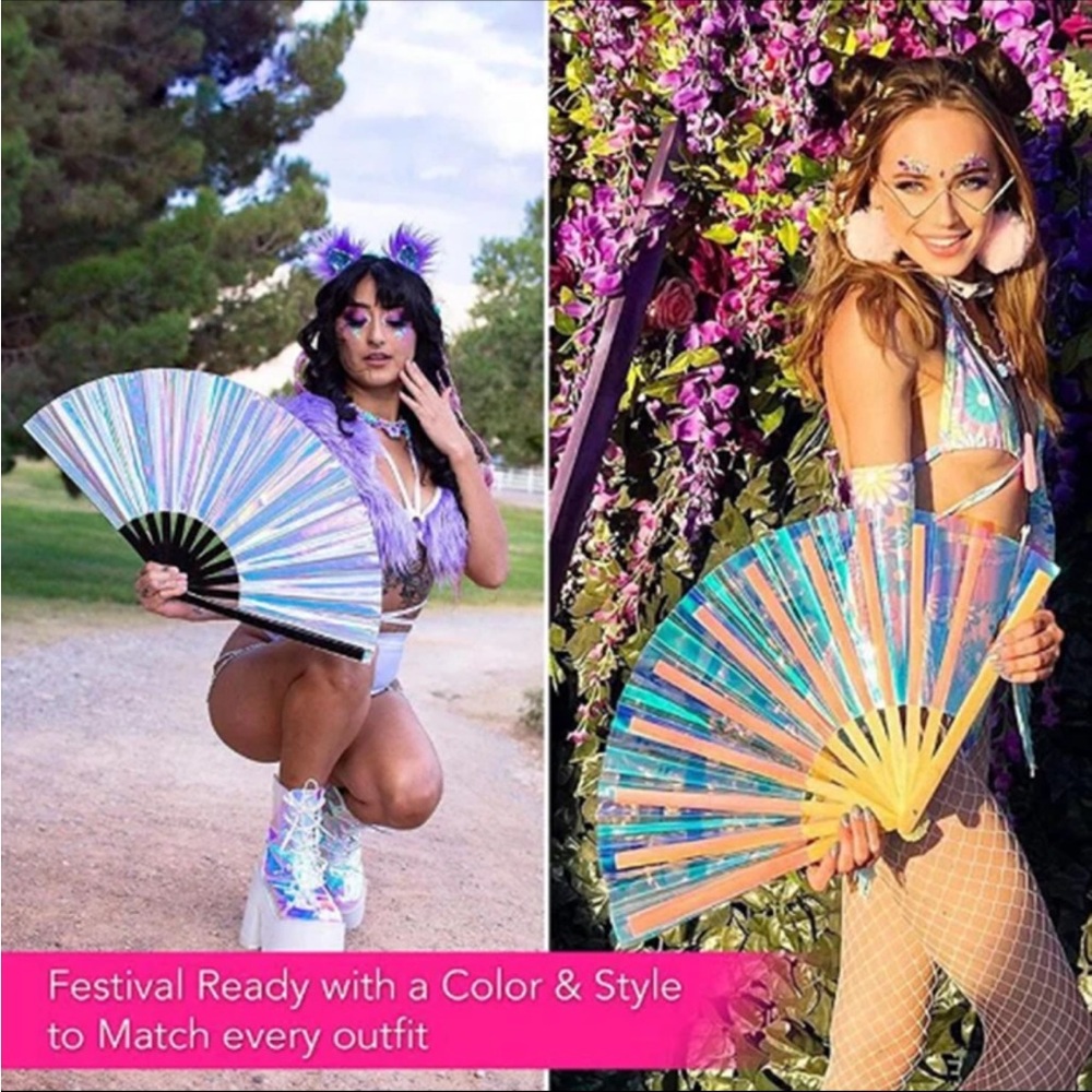 Large folding fan for festivals and concerts